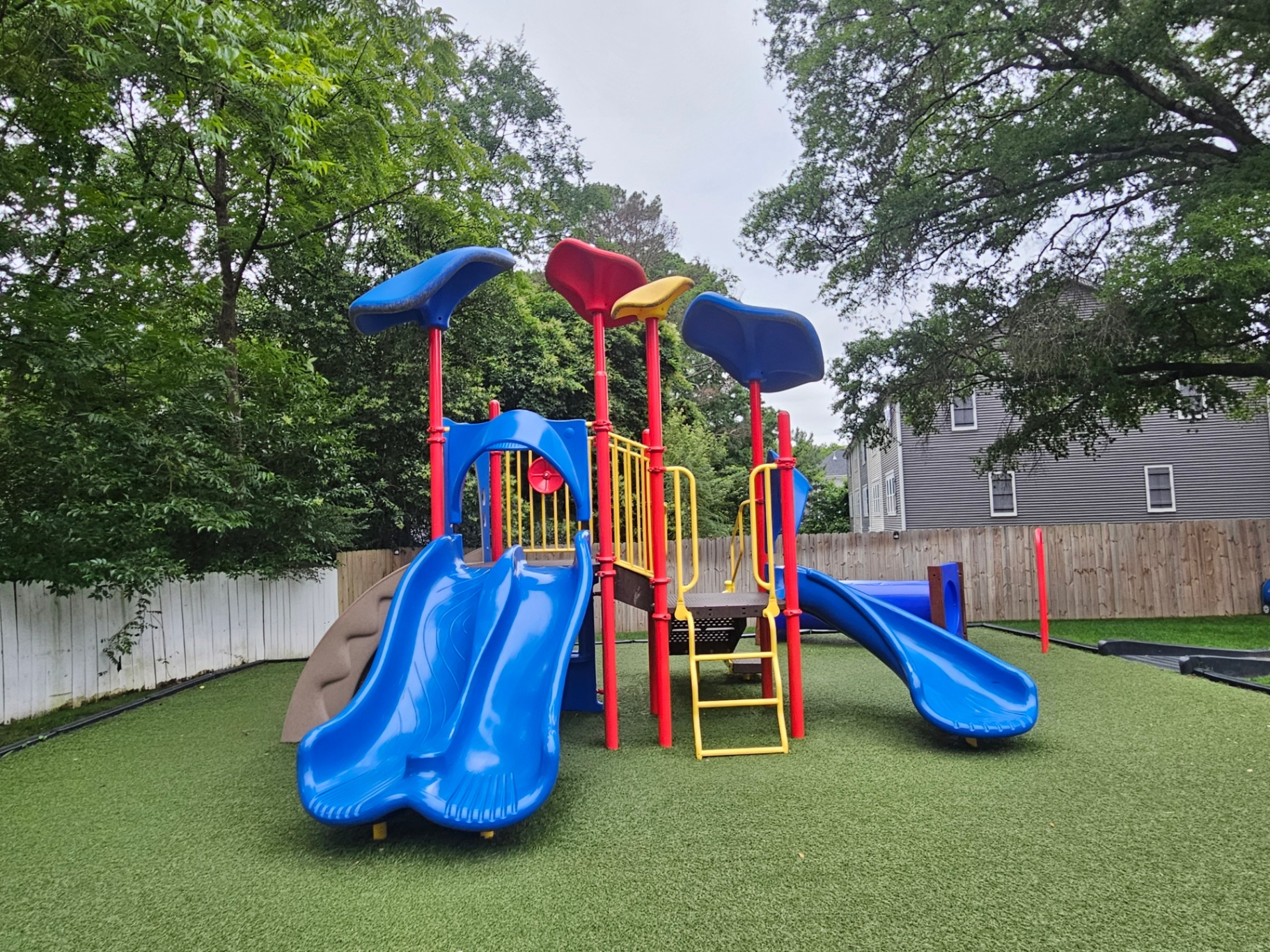 Playground equipment at Justice Kids Academy